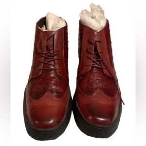 British Walkers Playboy Wingtip Ostrich Men Dress shoes